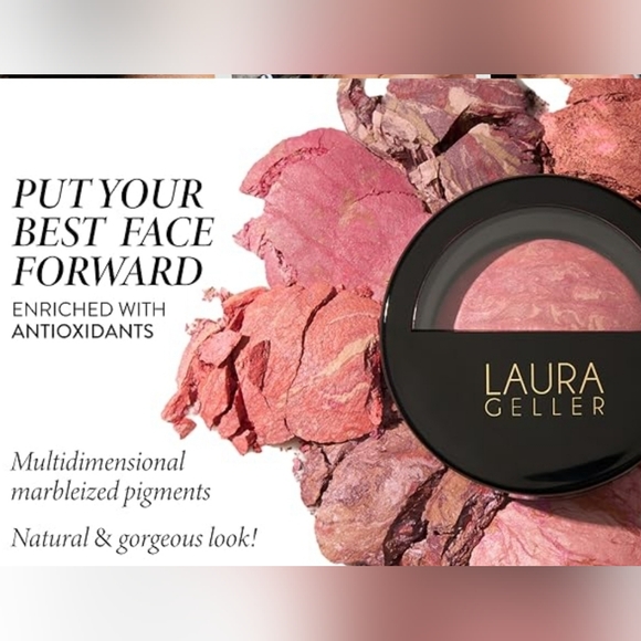 LAURA GELLER - BAKED BLUSH-N-BRIGHTEN shade is Sunswept - MARBELIZED BLUSH;BNIB - Picture 5 of 9